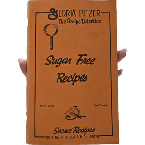 The Recipe Detective Sugar Free Gloria Pitzer 2nd Printing 1988 Rare